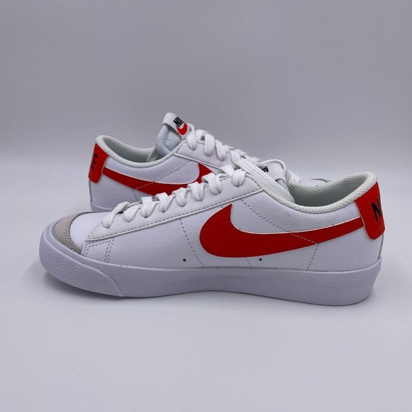 Nike Blazer Low '77 White / Orange Womens Shoes - Picture 2 of 9